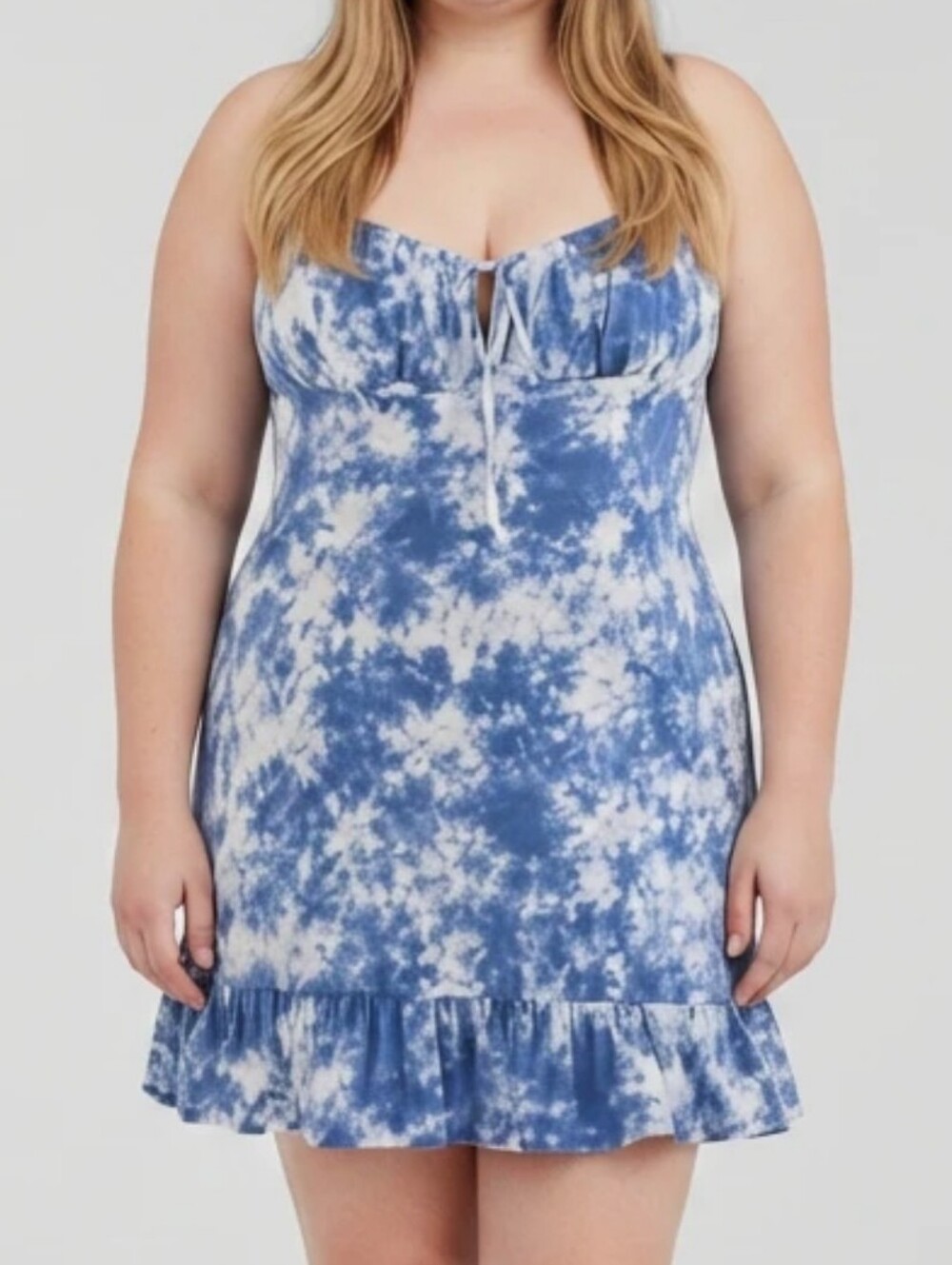 Women's Rue21 Blue White Tie-Dye Maxi Dress 4X